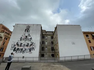 a mural at MACRO, The Museum of Contemporary Art of Rome
